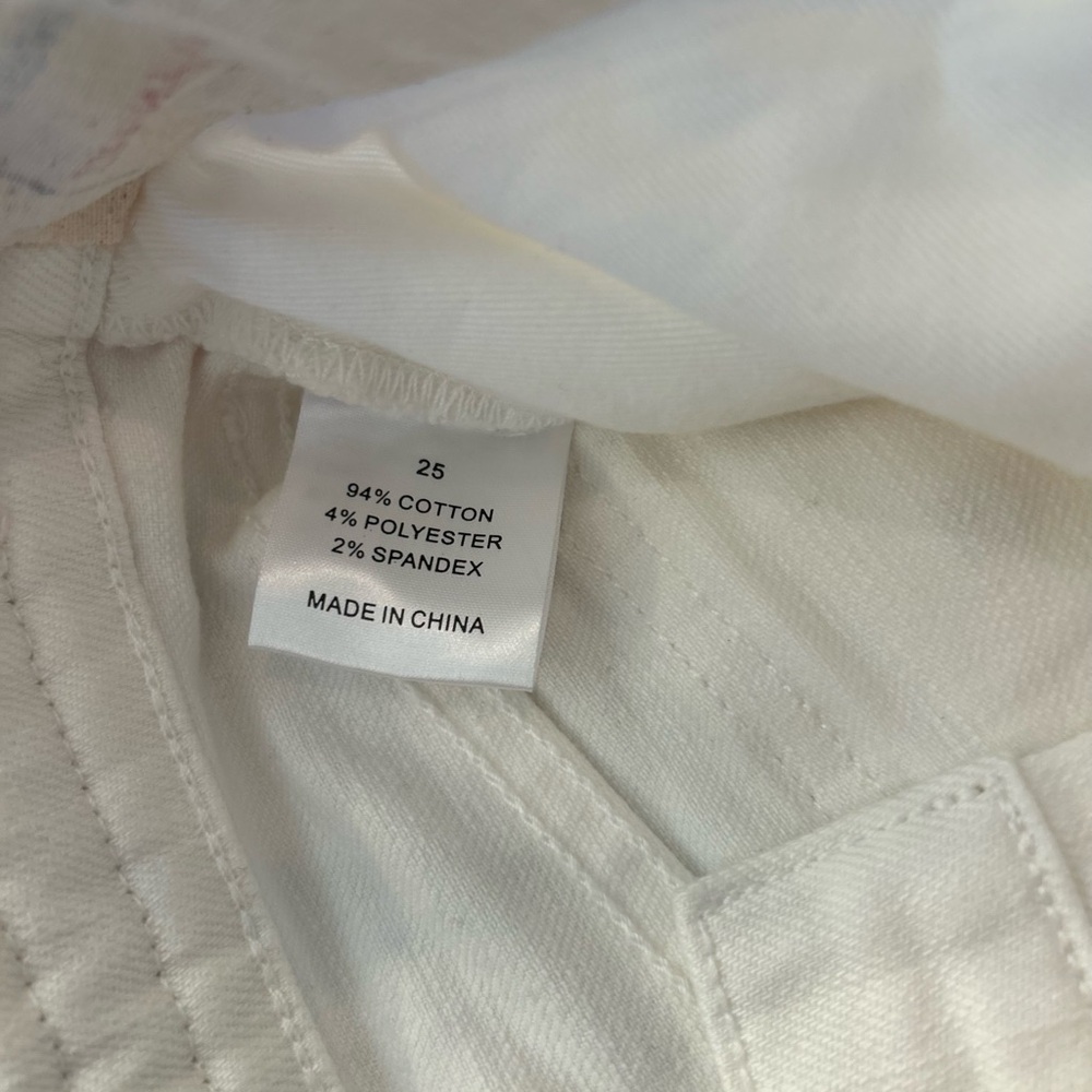 Johnny Was White High Rise Braided Wide Leg Jeans - Picture 13 of 13